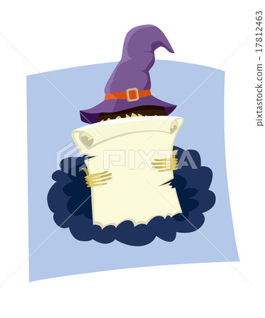 Antique paper scroll on the theme of Halloween. 17812463