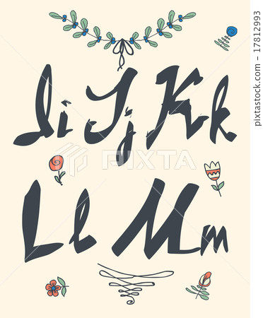Hand drawn sketch alphabet. Handwritten font. Hand drawn sketch alphabet. Handwritten font. 17812993