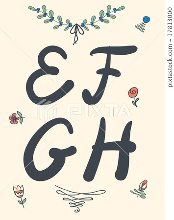 Hand drawn sketch alphabet. Handwritten font. Hand drawn sketch alphabet. Handwritten font. 17813000