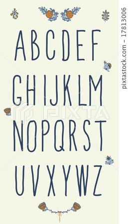 Hand drawn sketch alphabet. Handwritten font. 17813006