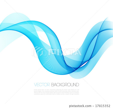 Abstract template background with blue curved wave 17815352