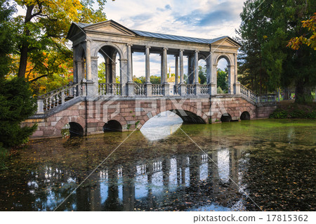 Marble bridge in Catherine Park of Tsarskoye Selo Marble bridge in Catherine Park of Tsarskoye Selo 17815362