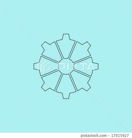 gear icon, vector illustration. Flat design style - Stock Illustration ...