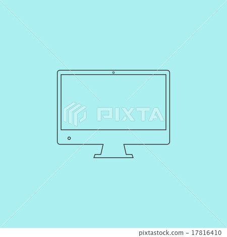 Computer display icon. Monitor simbol - Stock Illustration [17816410 ...