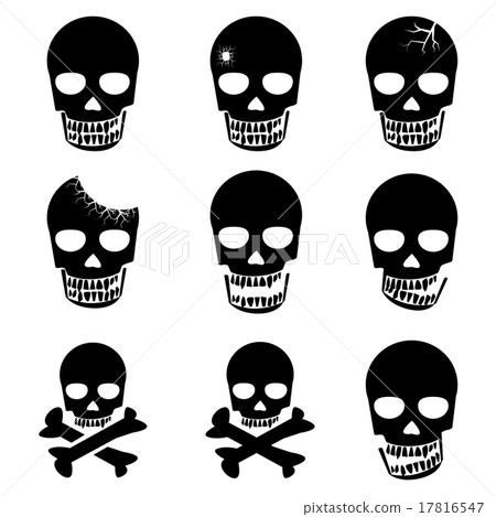 Set of Skull and crossbones icon 17816547