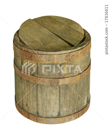 Old wooden barrel.Isolated. Old wooden barrel.Isolated. 17816811