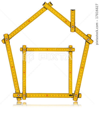 House - Wooden Folding Ruler 17816827