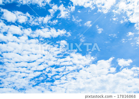 覆蓋棉花雲彩積雲多云云彩或高積雲藍天白色雲彩秋天天空背景材料雲彩藍天綜合背景 17816868