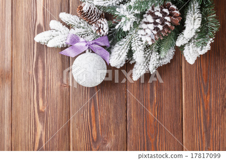 Christmas background with firtree and bauble Christmas background with firtree and bauble 17817099