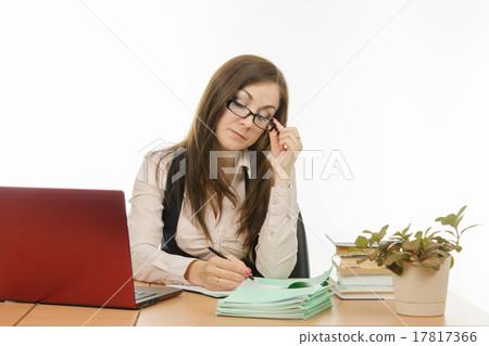 Strict teacher checks homework 17817366