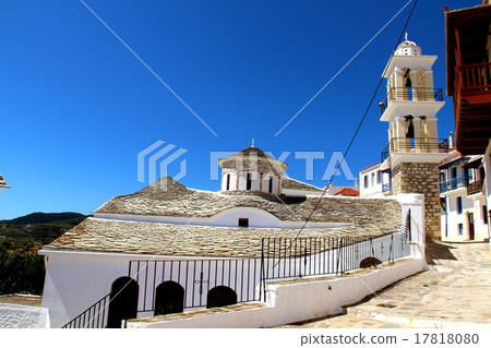 Greek old village houses Greek old village houses 17818080