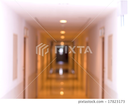 Blurred Photo bokeh of the long corridor in hotel Blurred Photo bokeh of the long corridor in hotel 17823173