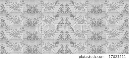 flower sculptures on walls, pattern background and texture 17823211