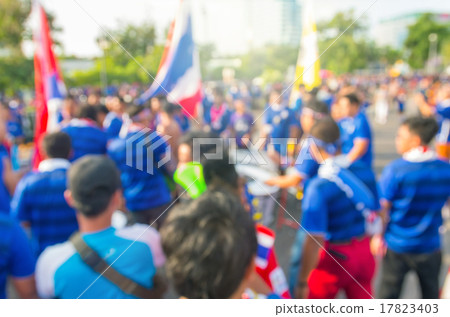 Abstract blurred photo of fan sport at stadium, sport background 17823403