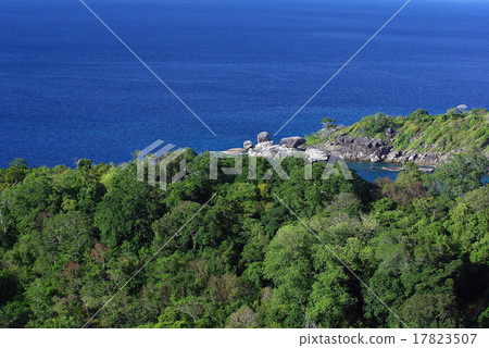 Close up Similan Islands from top view, Andaman Sea, Thailand 17823507