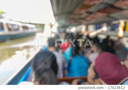 Abstract blurred photo of express boat, transportation backgroun 17823612