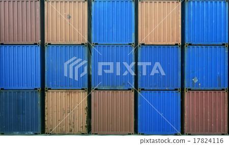 Containers stack for shipping 17824116