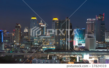 Bangkok cityscape,modern building at twilight time Bangkok cityscape,modern building at twilight time 17824319