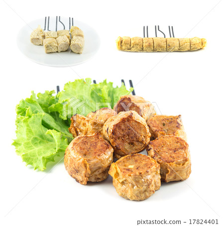 deep Fried Crab, Shrimp Roll in the place with vegetable 17824401