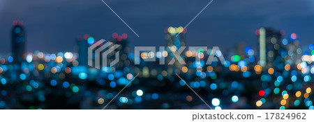 Bangkok cityscape at twilight time, Blurred Photo bokeh Bangkok cityscape at twilight time, Blurred Photo bokeh 17824962