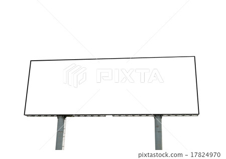 Blank billboard on white background 17824970
