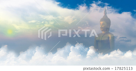 The Big Buddha with blue sky and cloud 17825113