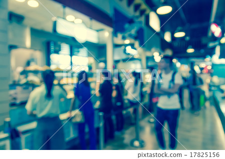 food court store blur background with bokeh 17825156