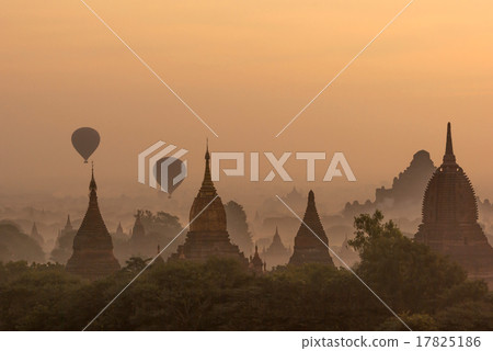BAGAN Sunrises with balloon, Myanmar BAGAN Sunrises with balloon, Myanmar 17825186