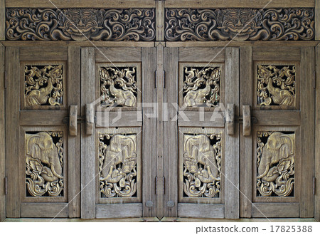 native thai style Carving art window 17825388