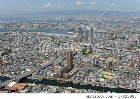 Aerial view of Osaka City Minato-ku 17825985