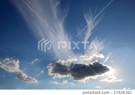 Sky with sun and clouds Sky with sun and clouds 17826162