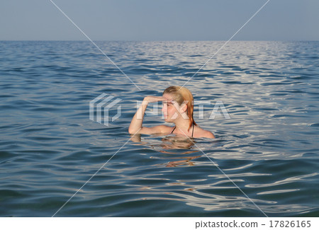 Girl in sea water 17826165