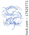blue swirling water splash isolated on white back 17826771
