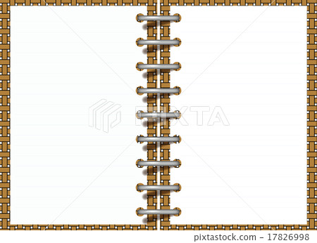 開放空白頁的圓環筆記 17826998