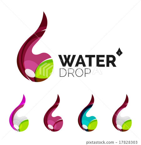 Set of abstract eco water icons, business logotype Set of abstract eco water icons, business logotype 17828303