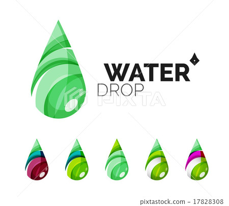 Set of abstract eco water icons, business logotype 17828308