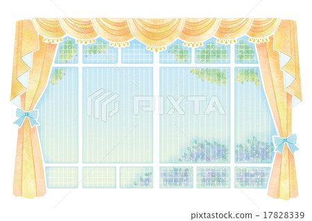 窗簾/窗簾的插圖 窗簾/窗簾的插圖 17828339