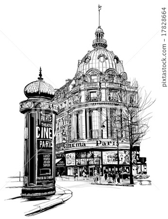 View of Paris at the "grand boulevard" View of Paris at the "grand boulevard" 17828664