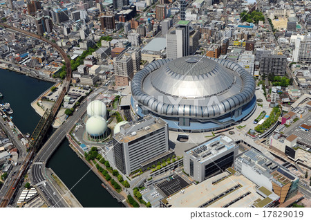 Aerial view of Kyocera Dome Osaka 17829019