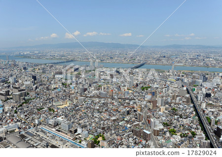 大阪市Konohana區鳥瞰圖 17829024