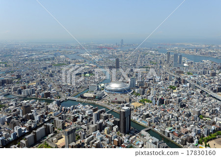 大阪市西區,港區的鳥瞰圖 大阪市西區,港區的鳥瞰圖 17830160