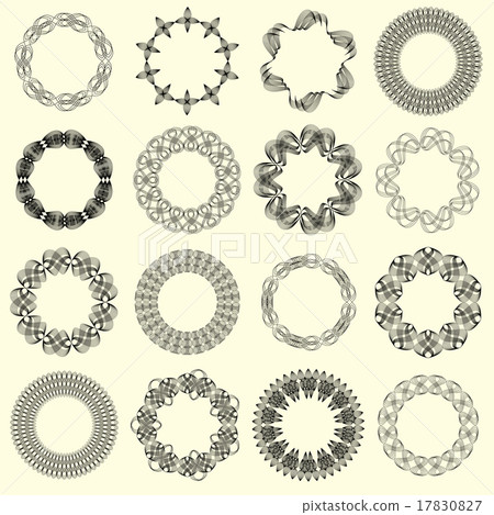 Guilloche vector elements. Guilloche vector elements. 17830827