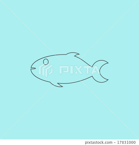 Fish icon on  background 17831000