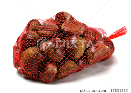 Chestnuts wrapped in a red net 17831283