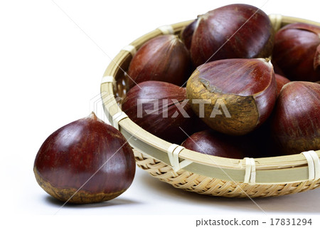 A chestnut and one grain served in a monkey A chestnut and one grain served in a monkey 17831294