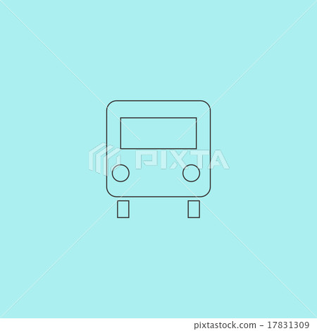 Bus icon, vector illustration. Flat design style 17831309