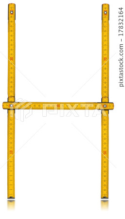 Font H - Old Yellow Meter Ruler - Stock Illustration [17832164] - PIXTA