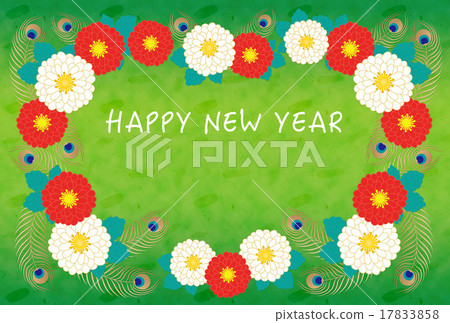 New year's card template & New Year's material 17833858