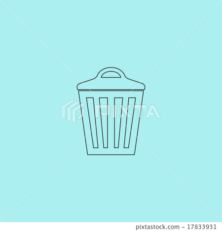 Trash can icon, vector eps10 illustration 17833931