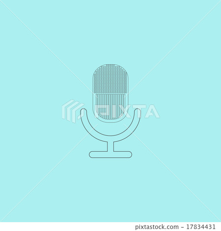 retro microphone icon 17834431